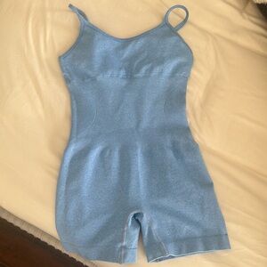 Blue shapewear romper